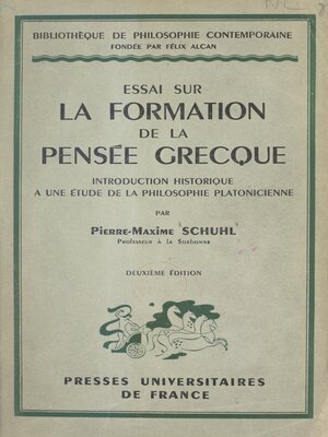 cover image of Essai sur la formation de la pensée grecque